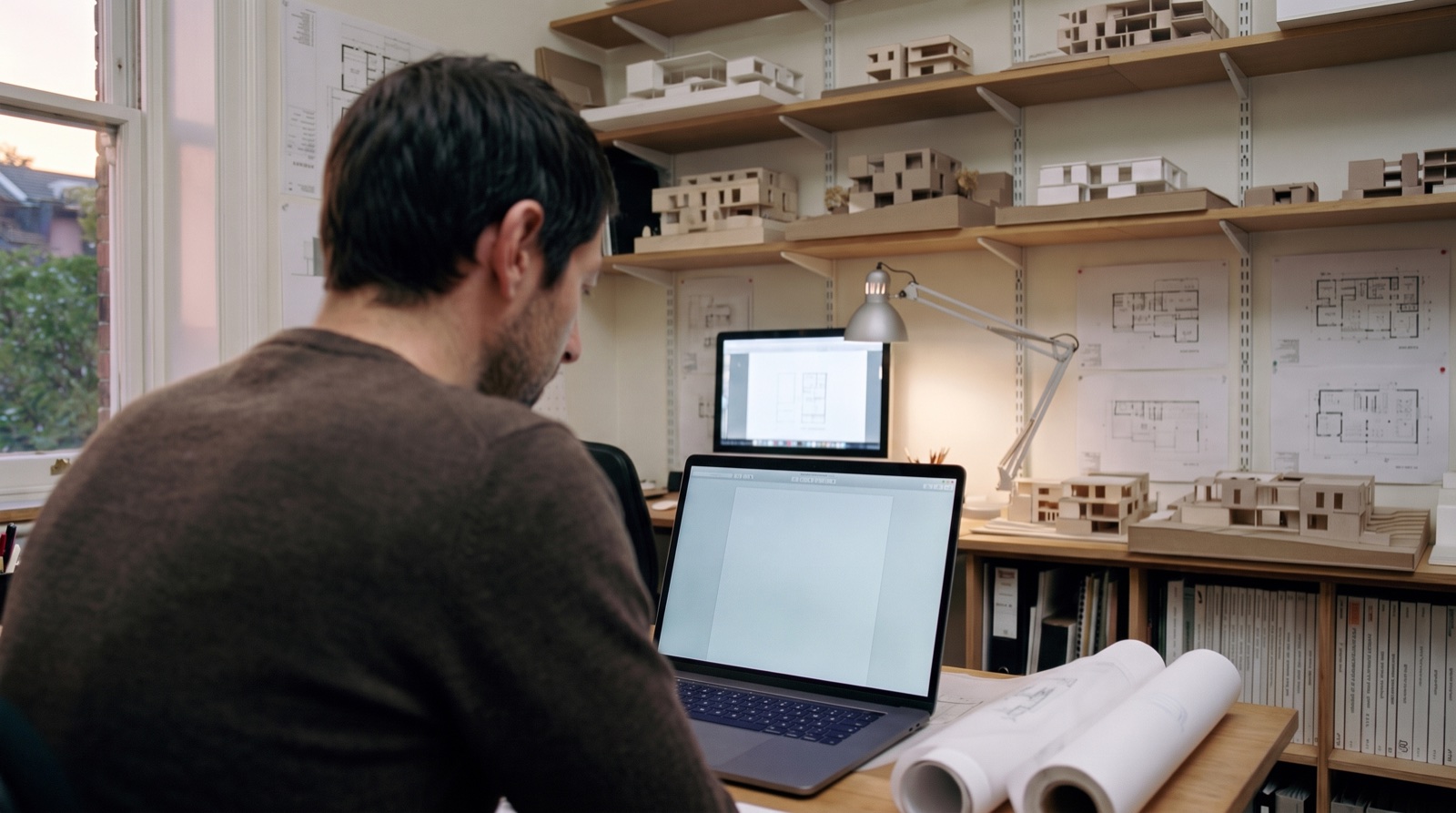 Architect sees the impact of a change on his laptop